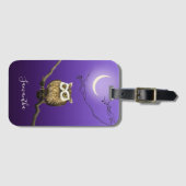 モノグラムフクロウナイトムーンライト深いブルーラゲッジタグ ラゲッジタグ (正面横)