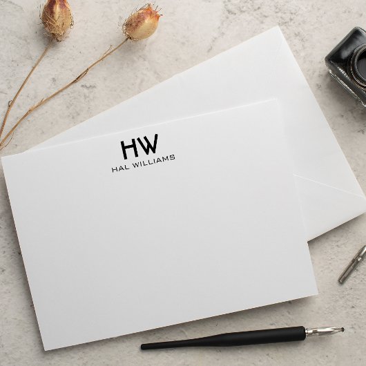 モノグラムフラットノートカード ノートカード