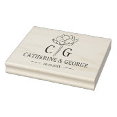 モノグラムフラワーカスタムウェディングバッグ ラバースタンプ (スタンプ)