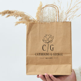 モノグラムフラワーカスタムウェディングバッグ ラバースタンプ