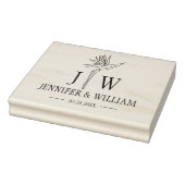 モノグラムフラワーカスタムウェディングバッグ ラバースタンプ (スタンプ)