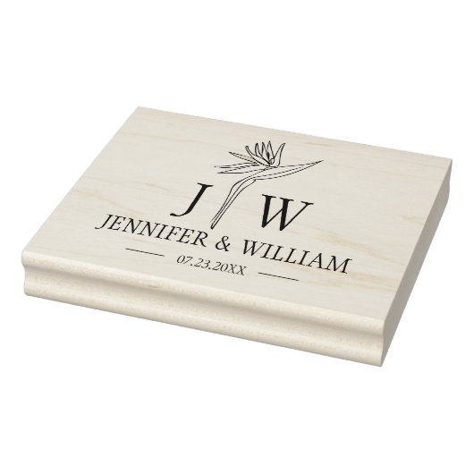 モノグラムフラワーカスタムウェディングバッグ ラバースタンプ (スタンプ)