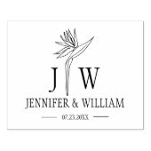 モノグラムフラワーカスタムウェディングバッグ ラバースタンプ (インプリント)