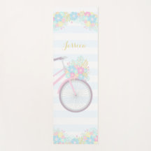 モノグラムフラワーサイクリックスキュートパステルストライプのフローラ