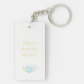 モノグラムフラワーサイクリング素晴らしデイキーチェーン キーホルダー (裏面)