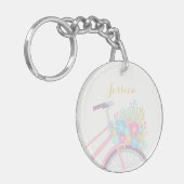 モノグラムフラワーサイクリング素晴らしデイキーチェーン キーホルダー (正面左)