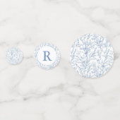 モノグラムフランスのフローラバルミツワー写真紙吹雪 コンフェッティ (裏面)