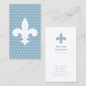 モノグラムフランスのブルー（紋章の）フラ・ダ・リパタミニマルーン 名刺 (正面/裏面)