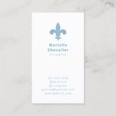 モノグラムフランスのブルー（紋章の）フラ・ダ・リパタミニマルーン 名刺 (裏面)