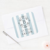 モノグラムフランスの付き青いアウストライプニング スクエアシール (封筒)