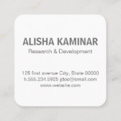 モノグラムフリップ(緑の素朴) スクエア名刺 (裏面)