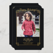 モノグラムフレームの休日の写真カード シーズンカード (正面/裏面)