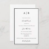 モノグラムフレームリハーサルのディナー招待状 招待状 (正面/裏面)