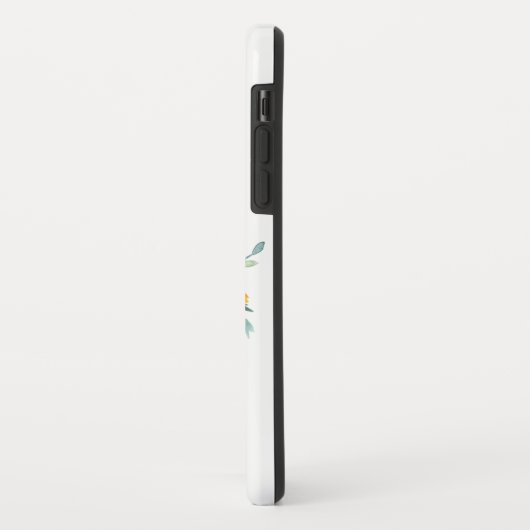 モノグラムフローラひまわりパーソナライズされた Case-Mate iPhoneケース (裏面/左)