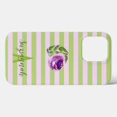 モノグラムフローラウォーターカラーバラパステルストライプズ Case-Mate iPhoneケース (裏面 (横))