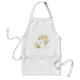 モノグラムフローラシックパステルキュートバラブーケ スタンダードエプロン