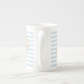 モノグラムフローラシックパステルブルーストライプズ ボーンチャイナマグカップ (裏面)