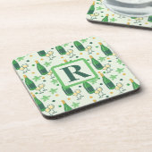 モノグラムフローラシャルドネボトルグラス コースター (左側)