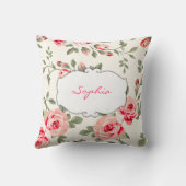 モノグラムフローラデザイン装飾用クッション クッション (裏面)