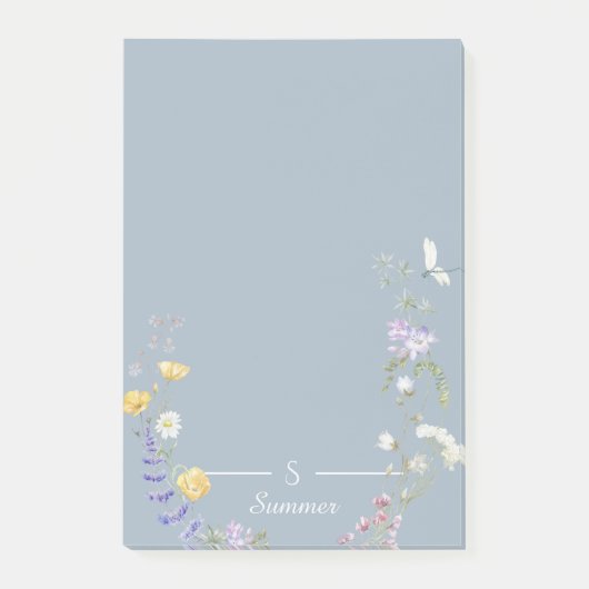 モノグラムフローラバタフライボタニカルコテージコア ポストイット (正面)