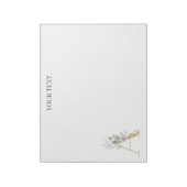 モノグラムフローラパーソナライズされたメモ ノートパッド (回転)