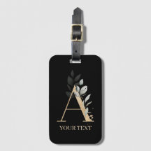 モノグラムフローラパーソナライズされたラゲージタグ