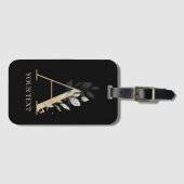 モノグラムフローラパーソナライズされたラゲージタグ ラゲッジタグ (正面横)