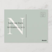 モノグラムフローラピンク水彩保存日 ポストカード (裏面)