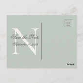 モノグラムフローラピンク水彩保存日 ポストカード (裏面)