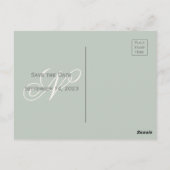 モノグラムフローラピンク水彩保存日 ポストカード (裏面)