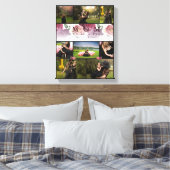 モノグラムフローラファミリーとマザー写真コラージュ キャンバスプリント (インサイチュ (寝室))
