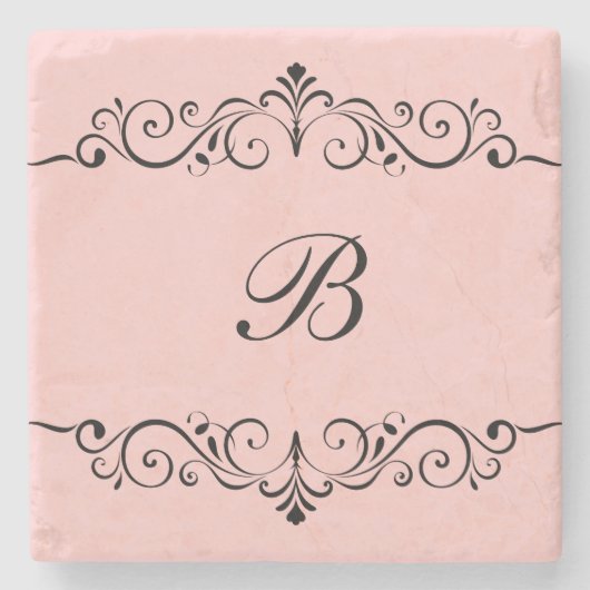 モノグラムフローラフロッシュ飲み物用コースター ストーンコースター (正面)