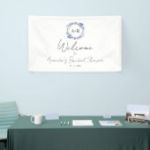 モノグラムフローラブライダルシャワーウェルカムサインバナー 横断幕 (トレードショー)