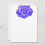 モノグラムフローラブルーバラフラワーエレガントな結婚式 招待状 (裏面)