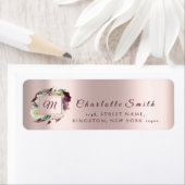 モノグラムフローラマルサラアイボリーバラパールRSVP ラベル (インサイチュ)