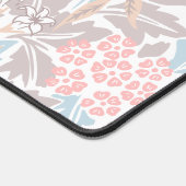 モノグラムフローラモダンヴィンテージパターンベージュピンク デスクマット (コーナー)