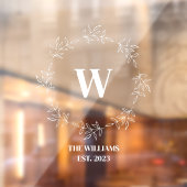 モノグラムフローラリースファミリーカフェオフィス ウィンドウサイン (シート2)