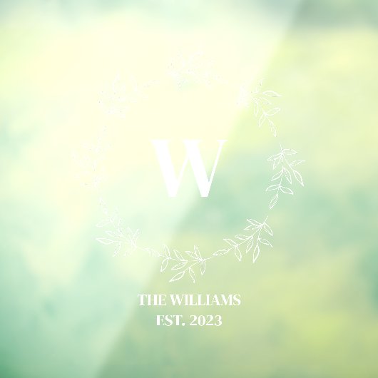 モノグラムフローラリースファミリーカフェオフィス ウィンドウサイン (シート3)