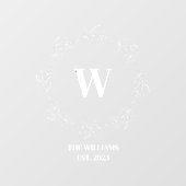 モノグラムフローラリースファミリーカフェオフィス ウィンドウサイン (シート)