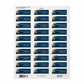 モノグラムフローラリース |差出人住所ラベル ラベル (フルシート)