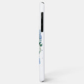 モノグラムフローラルウォーター色水洗ブルーホワイトスクリプト Case-Mate iPhoneケース (裏面/左)