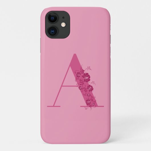 モノグラムフローラレターA iPhoneケース Case-Mate iPhoneケース (裏面)