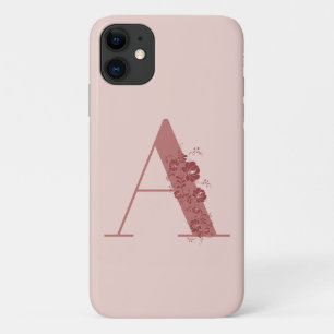 モノグラムフローラレターA iPhoneケース iPhone 11 ケース