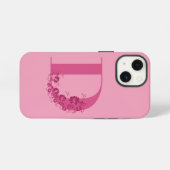 モノグラムフローラレターD iPhoneケース iPhone 13 Miniケース (裏面横)