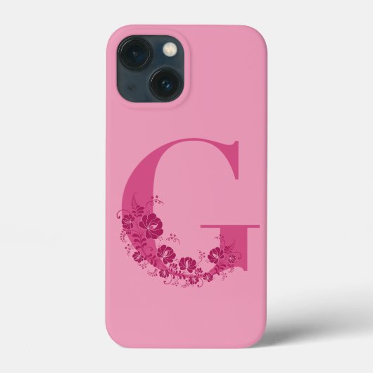 モノグラムフローラレターG iPhoneケース Case-Mate iPhoneケース (裏面)