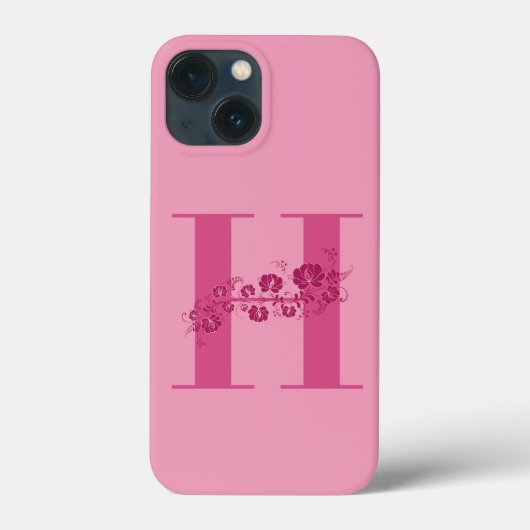 モノグラムフローラレターH iPhoneケース Case-Mate iPhoneケース (裏面)