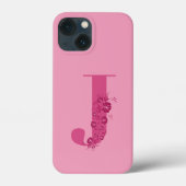 モノグラムフローラレターJ iPhoneケース Case-Mate iPhoneケース (裏面)