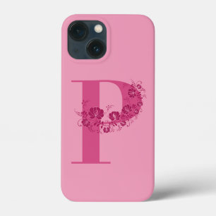 モノグラムフローラレターP iPhoneケース iPhone 13 Miniケース