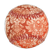 モノグラムフローラヴィンテージの壁紙の背景 野球ボール (正面)