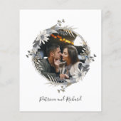 モノグラムフローラ予算結婚式招待状 (裏面)